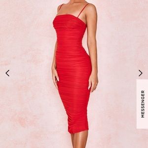 Red body on dress
